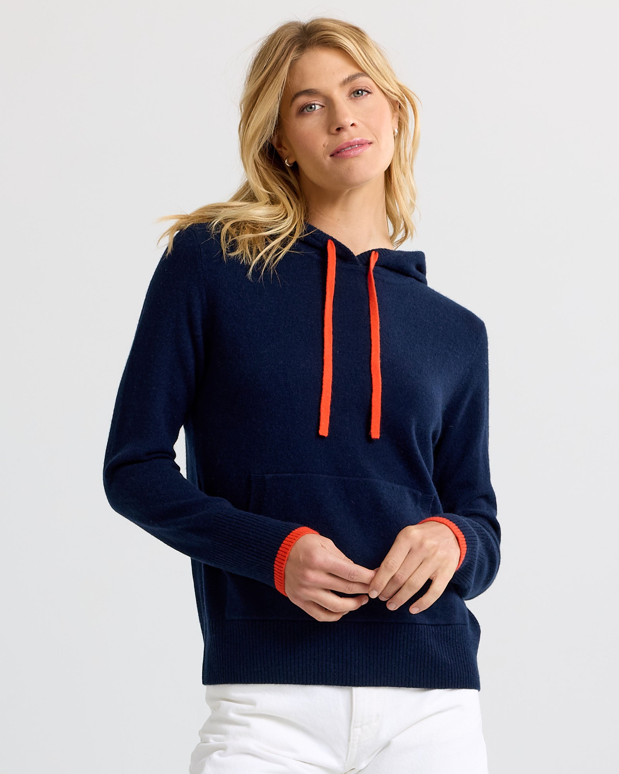 Cashmere Contrast Hoodie
