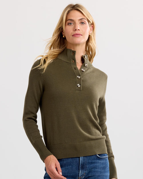 Cotton Henley Pullover
