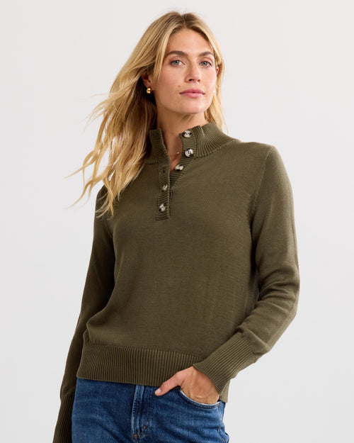 Cotton Henley Pullover