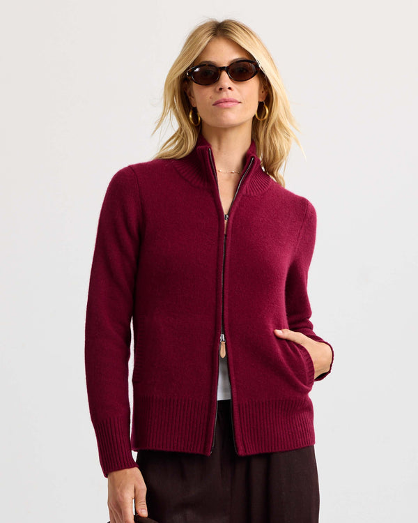Cashmere Stand Collar Cardigan