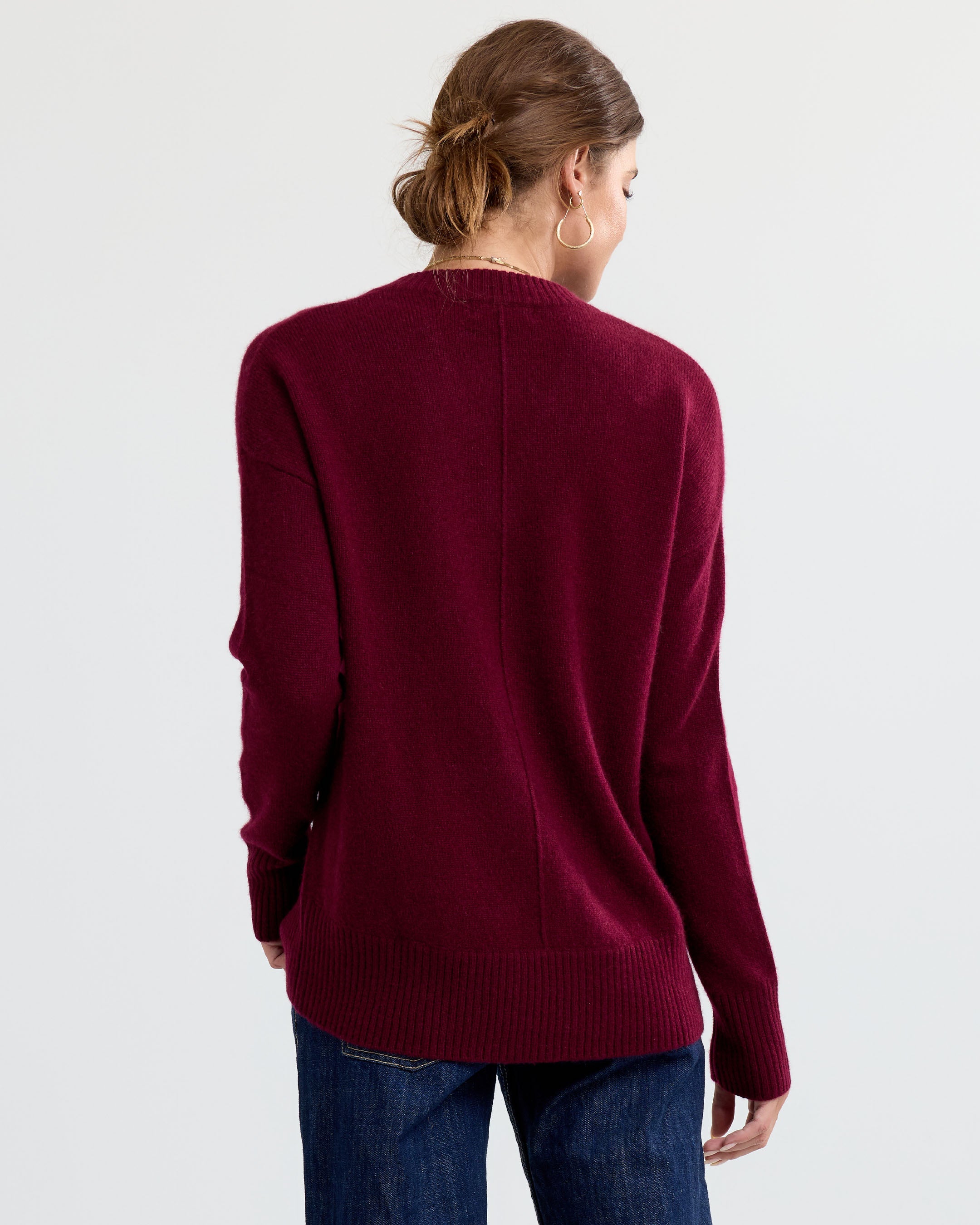 Cashmere Forward Seam V-Neck