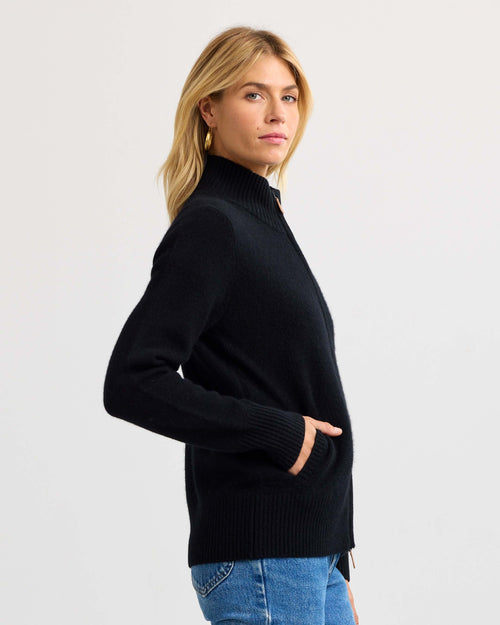 Cashmere Stand Collar Cardigan