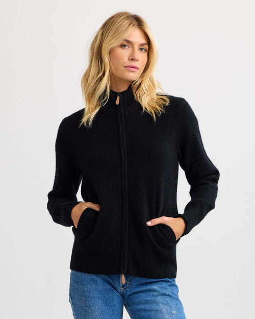 Cashmere Stand Collar Cardigan