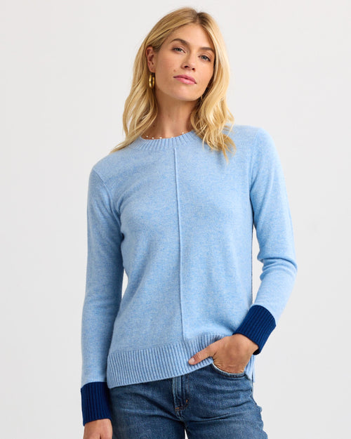 Cashmere Contrast Crew