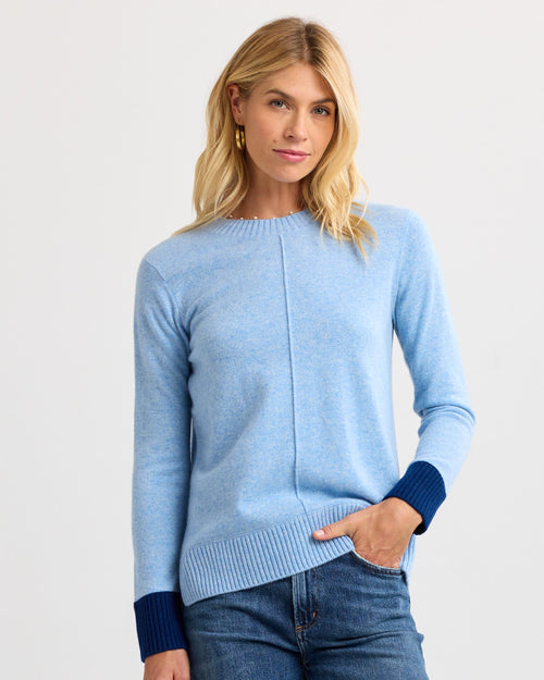 Cashmere Contrast Crew