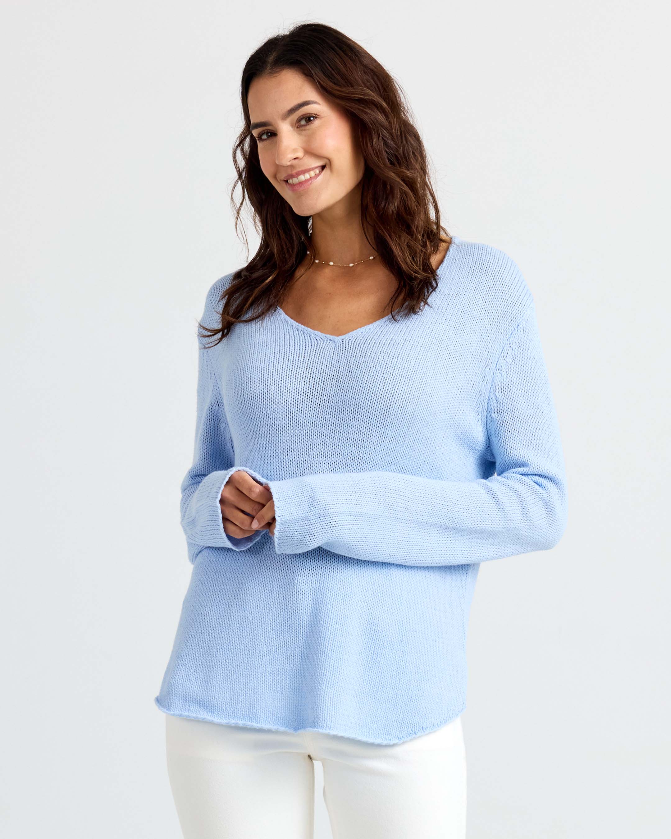 Round Edge V-Neck