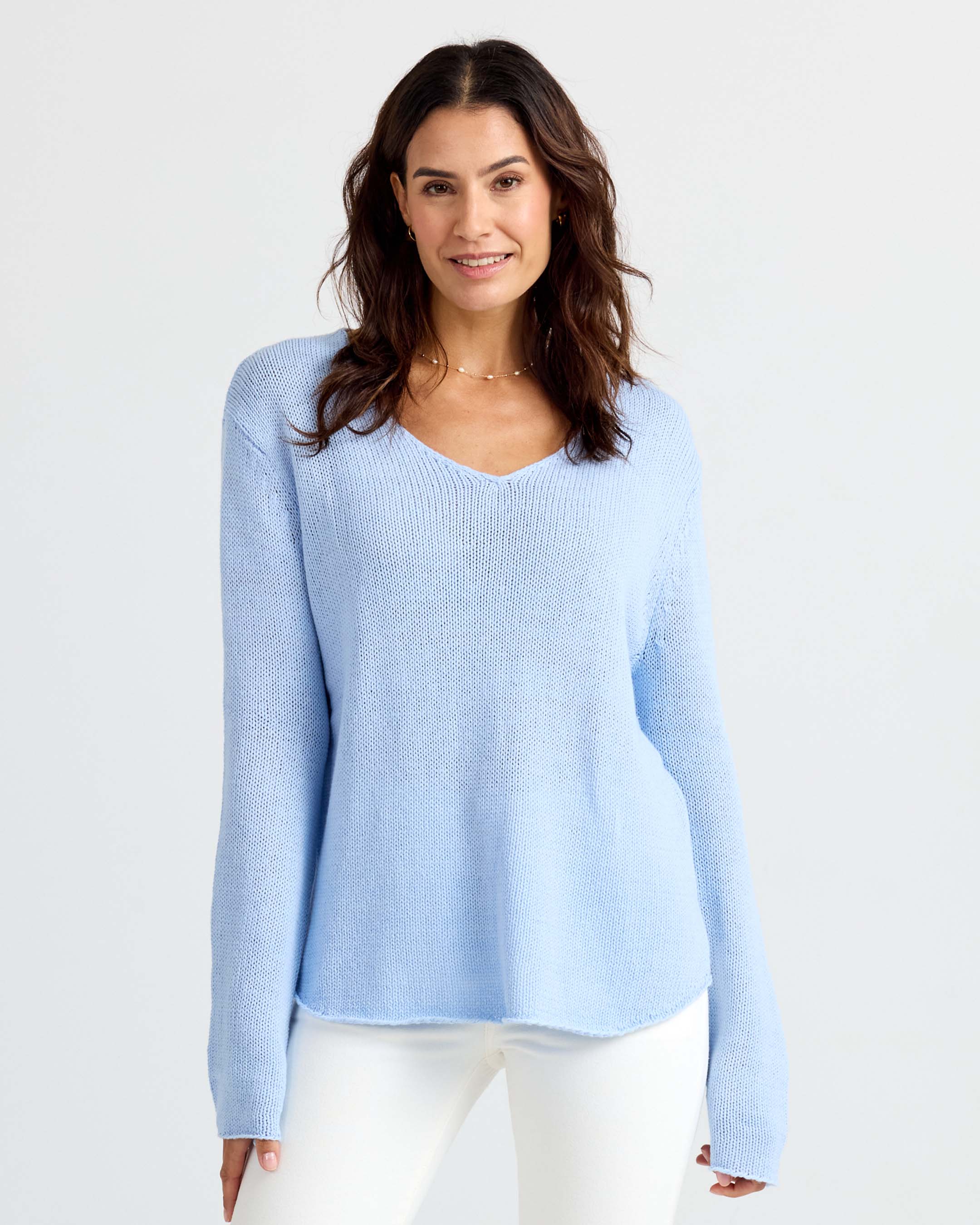 Round Edge V-Neck