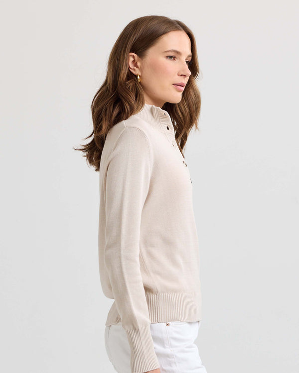 Cotton Henley Pullover