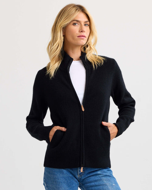 Cashmere Stand Collar Cardigan