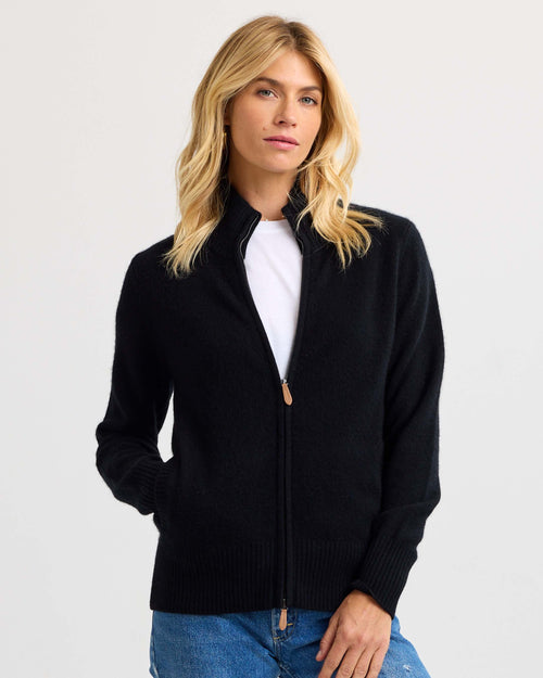 Cashmere Stand Collar Cardigan