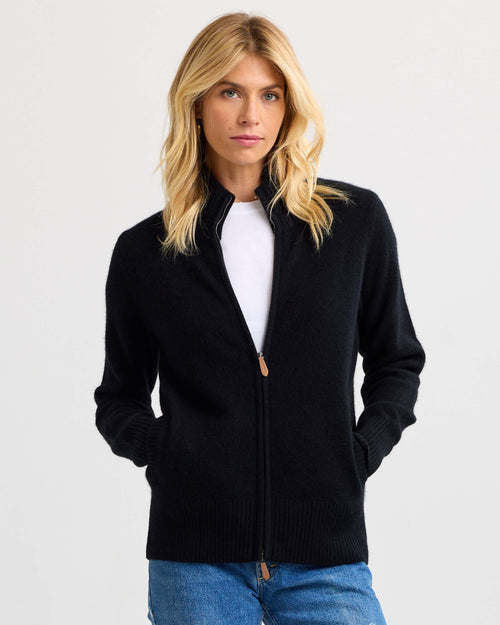 Cashmere Stand Collar Cardigan