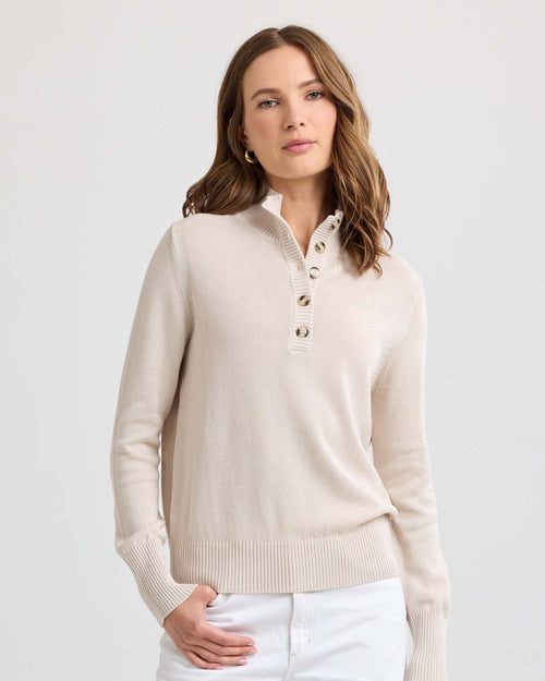 Cotton Henley Pullover