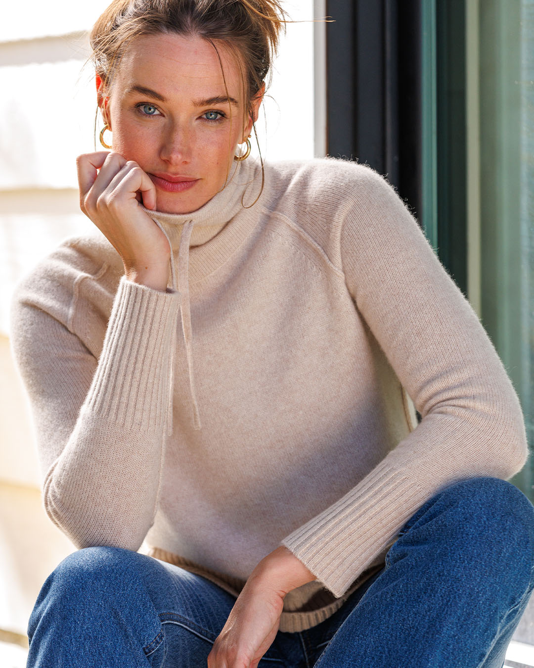 Cashmere Drawstring Funnel