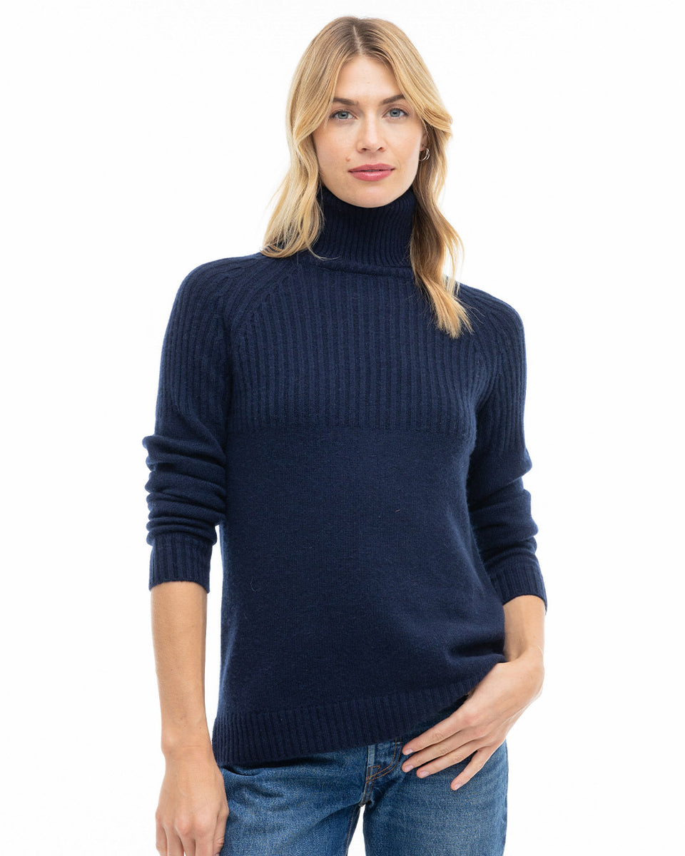 Navy blue half sweater best sale