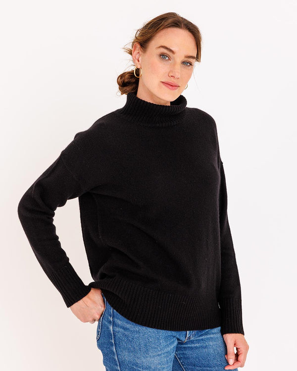 Black cashmere hot sale sweater ladies