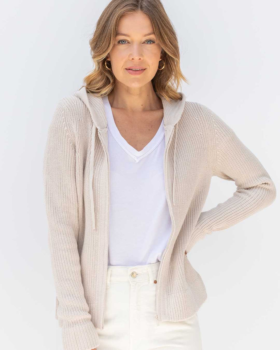 Women's Zip-Up Cashmere Cardigan Sweater - Pura Cashmere