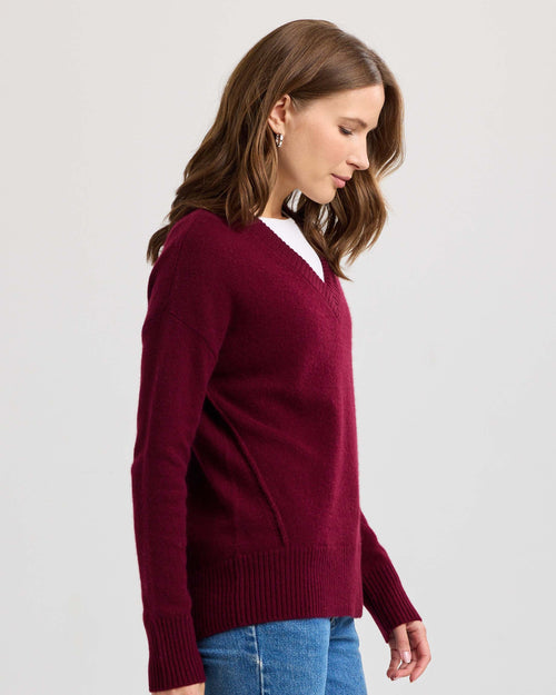 Cashmere Forward Seam V-Neck
