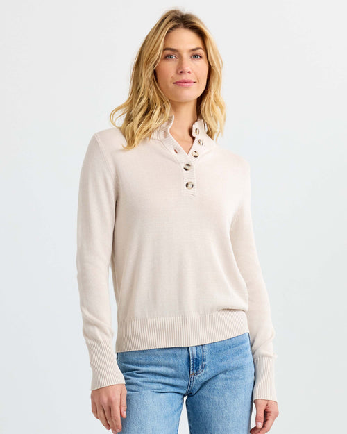 Cotton Henley Pullover