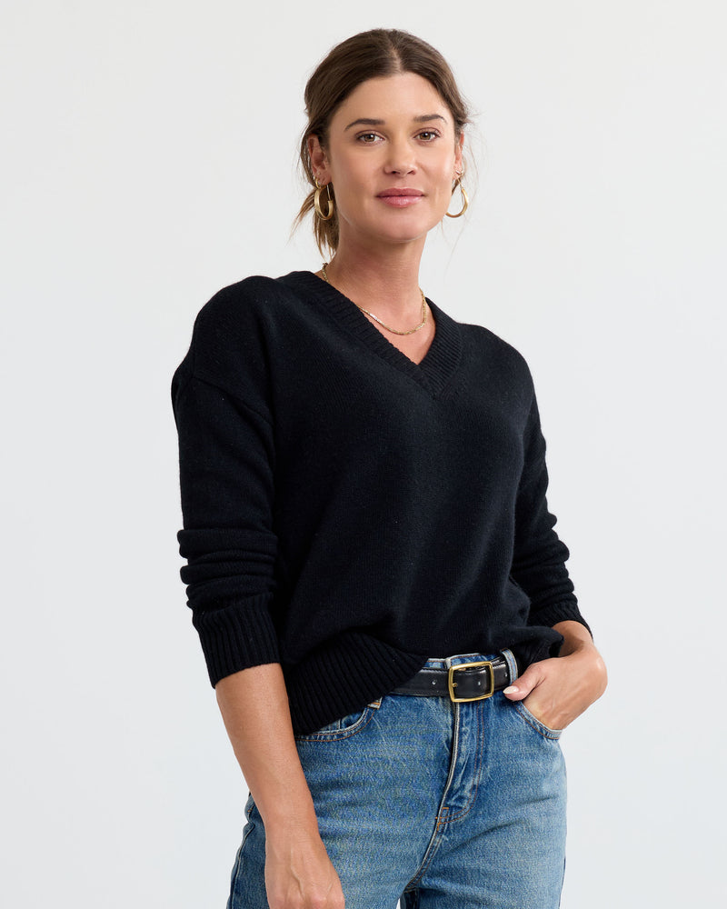 Cashmere Forward Seam V-Neck
