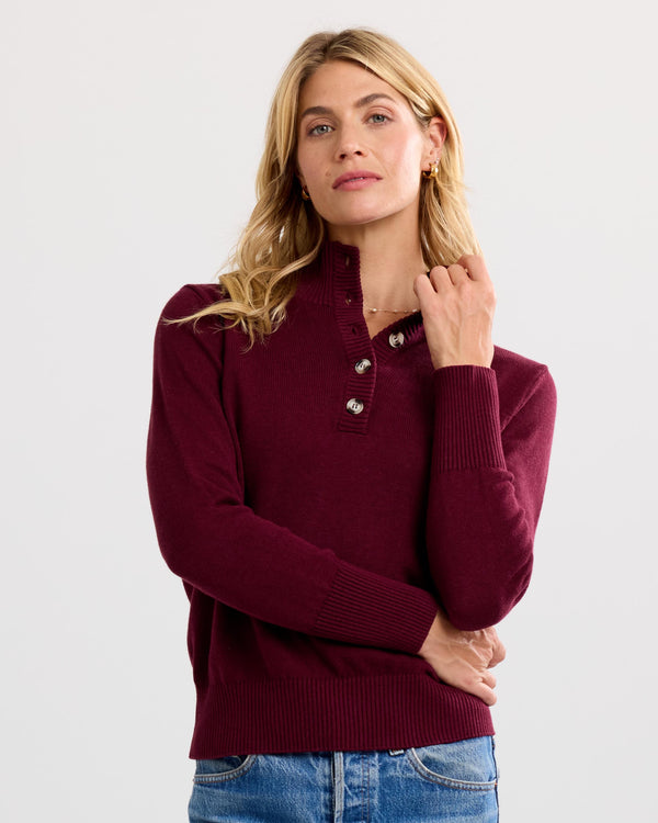 Cotton Henley Pullover