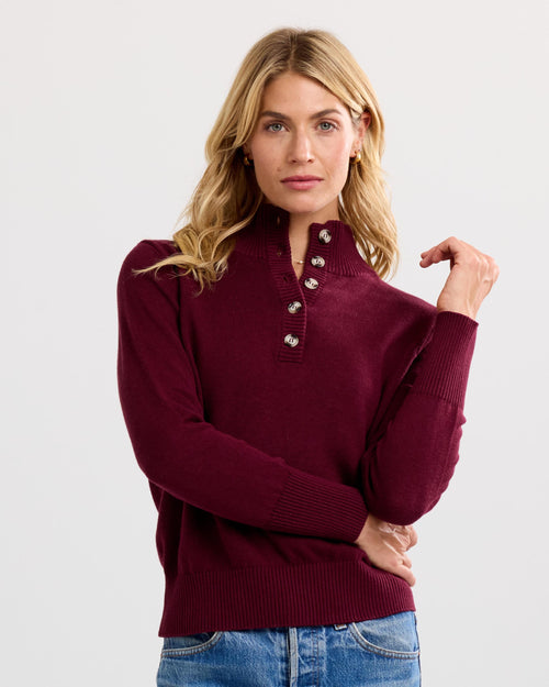 Cotton Henley Pullover