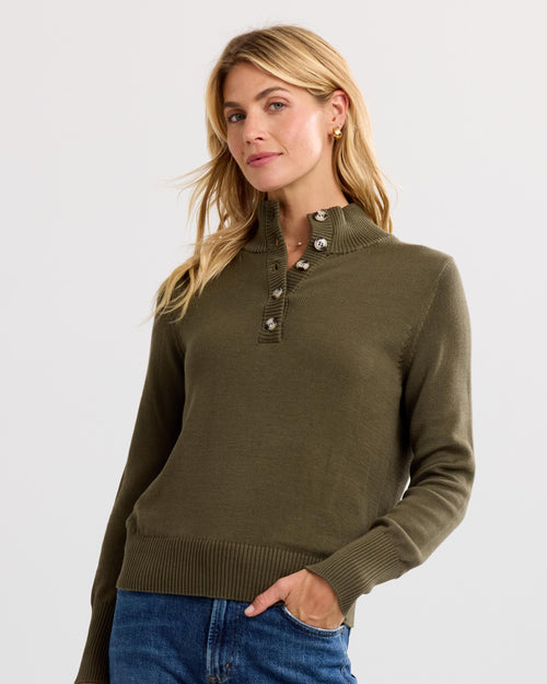 Cotton Henley Pullover