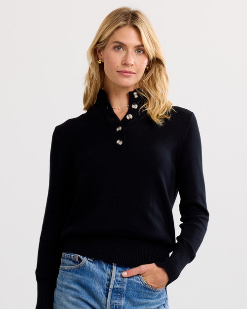 Cotton Henley Pullover