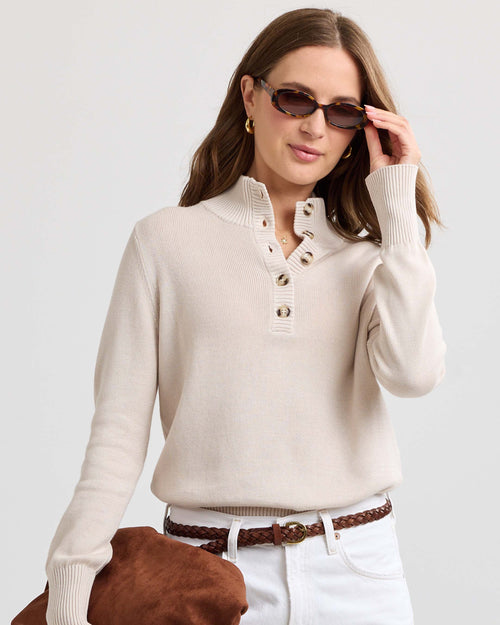 Cotton Henley Pullover
