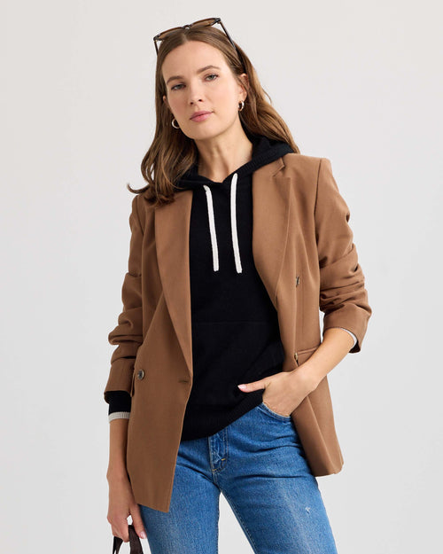 Cashmere Contrast Hoodie