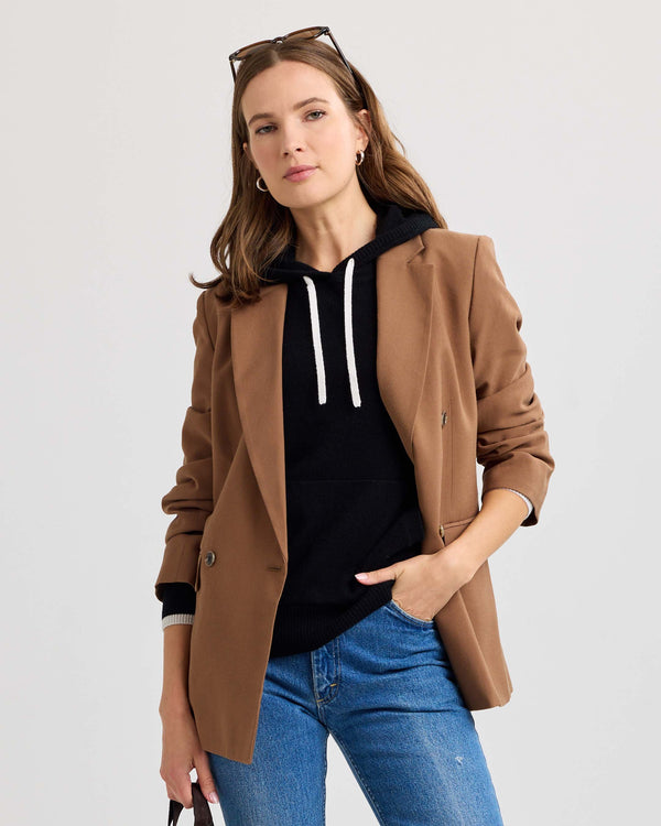 Cashmere Contrast Hoodie