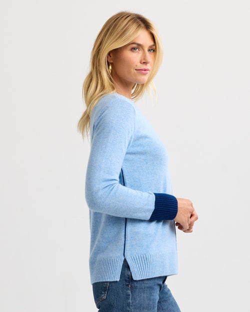 Cashmere Contrast Crew