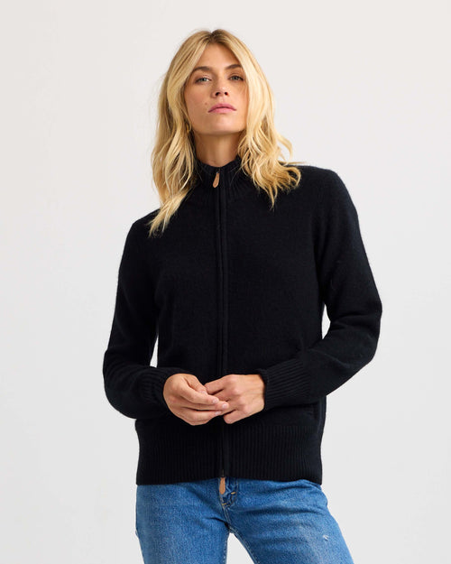 Cashmere Stand Collar Cardigan