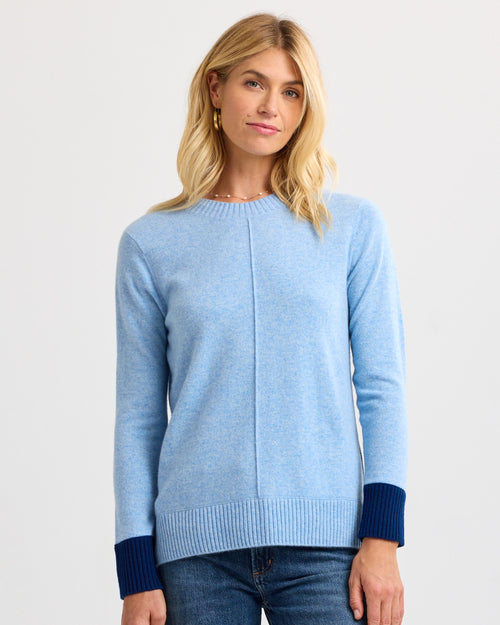 Cashmere Contrast Crew