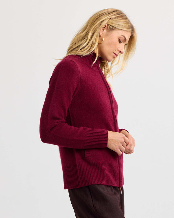 Cashmere Stand Collar Cardigan