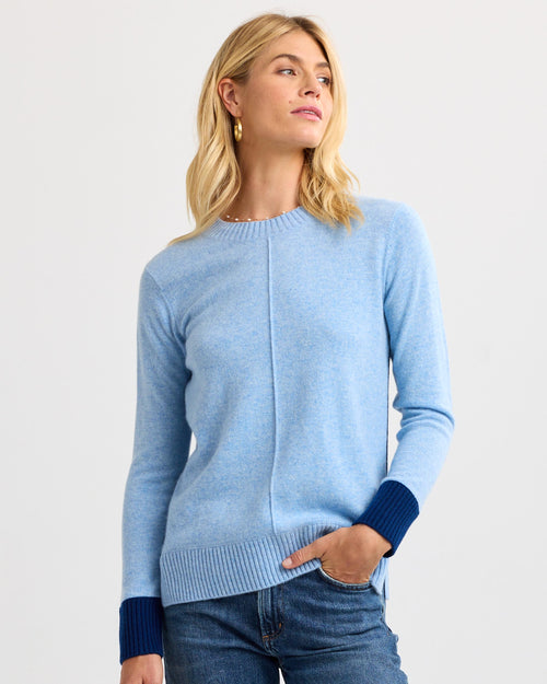 Cashmere Contrast Crew