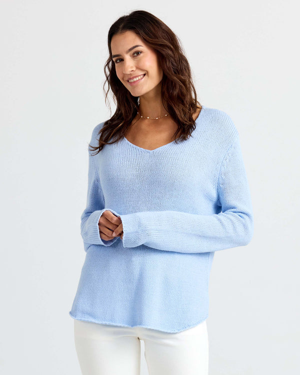 Round Edge V-Neck