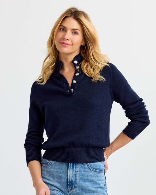 Cotton Henley Pullover