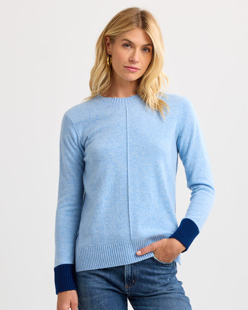 Cashmere Contrast Crew
