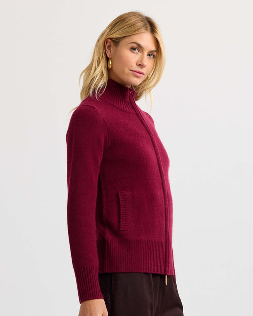 Cashmere Stand Collar Cardigan