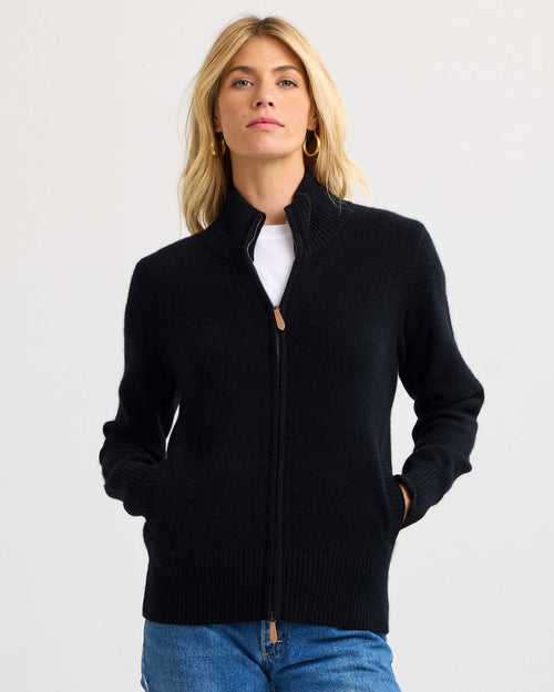 Cashmere Stand Collar Cardigan