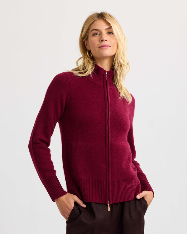 Cashmere Stand Collar Cardigan