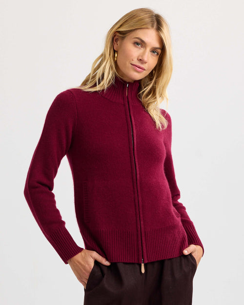 Cashmere Stand Collar Cardigan