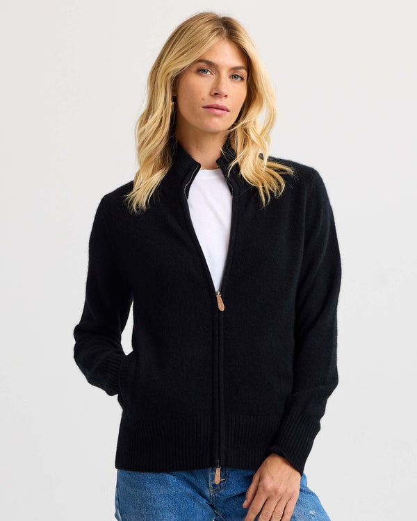 Cashmere Stand Collar Cardigan