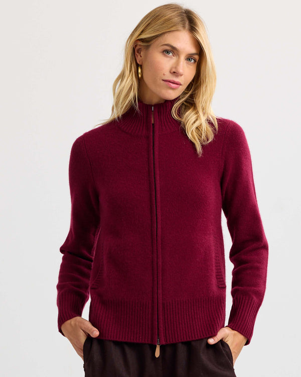 Cashmere Stand Collar Cardigan