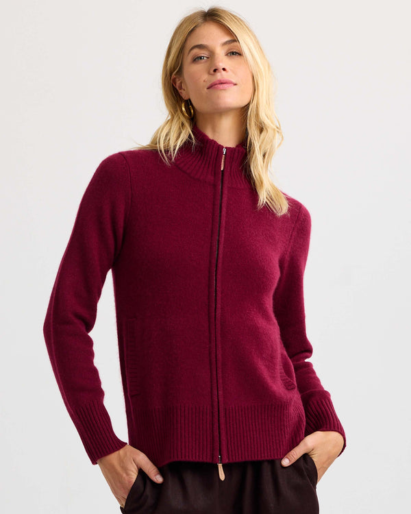 Cashmere Stand Collar Cardigan