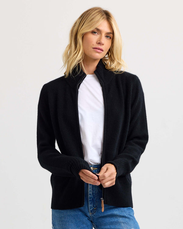 Cashmere Stand Collar Cardigan