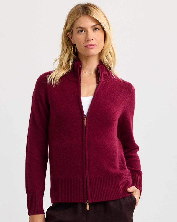 Cashmere Stand Collar Cardigan