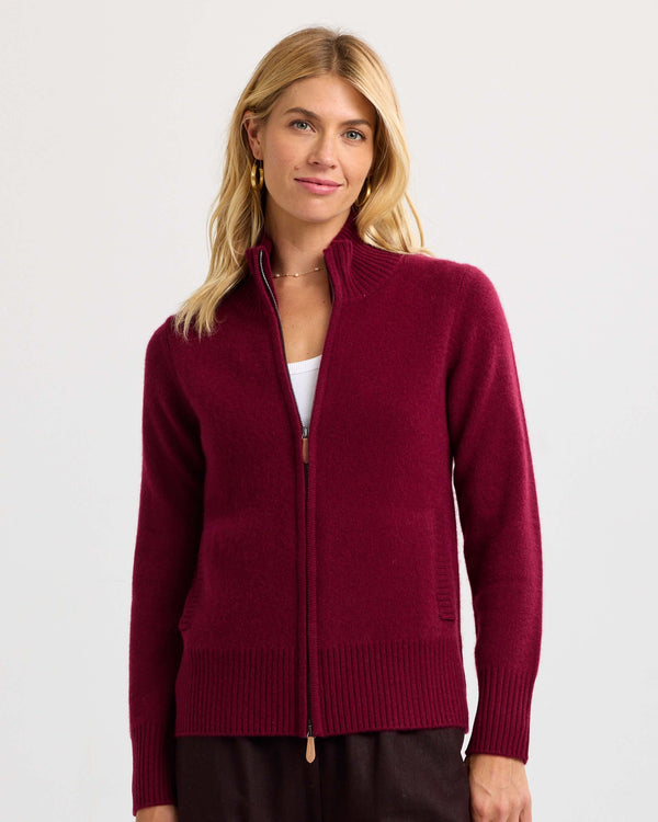 Cashmere Stand Collar Cardigan