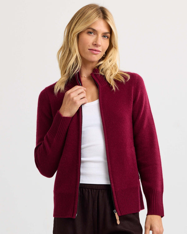 Cashmere Stand Collar Cardigan