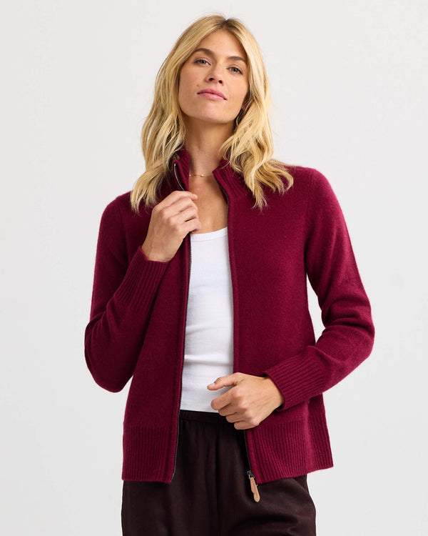Cashmere Stand Collar Cardigan